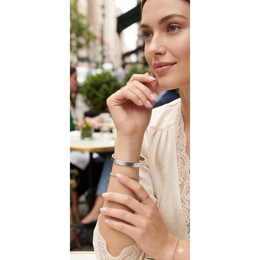 kate spade new york "Bridesmaid" Engraved Idiom Bangle Bracelet NEW